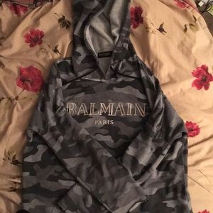 Large Balmain Camo Hoodie 